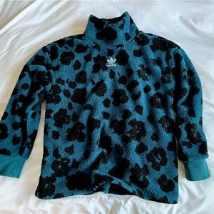 Adidas pullover Sherpa fleece bellista turtleneck sweatshirt